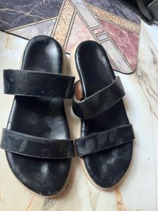 Chic Black Double Strap Sandals