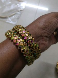 handmade Kundan Bangles (Set of 2)