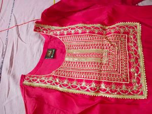 Vibrant Pink Embroidered Kurta