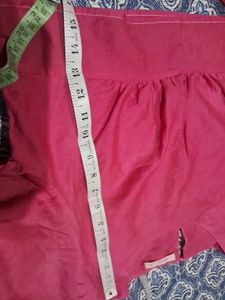 korean Vibrant Pink Tie-Waist Cropped Top