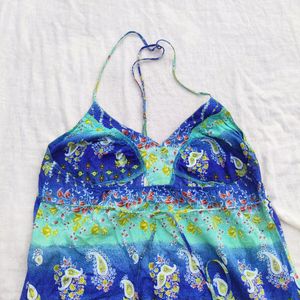 Y2k Fairy Core Beaded Halter Neck Top