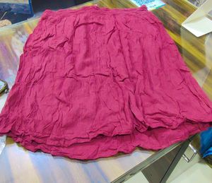 Boho Ruffle Skirt - Wine Red