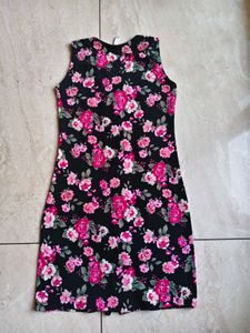 Floral Print Zipper Dress
