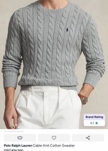 Polo Ralph Lauren Cable Knit Grey Sweater