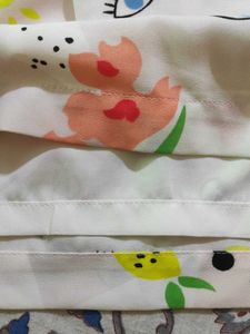Funky Patterned White Shorts