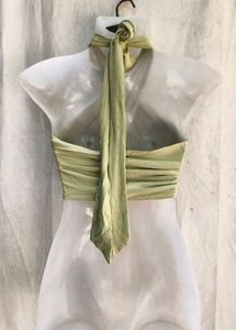 Halter Neck Twist Crop Top