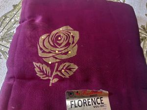 'Purple Florence Saree' With Blouse