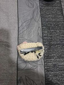 Crocheted Hello Kitty Hair Clip