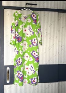 new printed kurta with luknowi embroidered pant