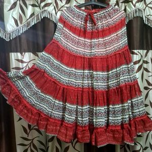 Bohemian tiered Maxi Skirt
