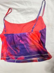 Vibrant Tie-Dye Mesh Cami Top