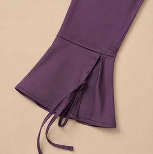 Chic Purple Bell Sleeve Top