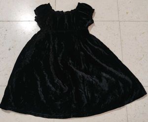 Elegant Black Velvet Dress