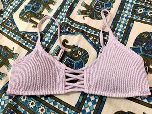 Lilac Textured Bikini Top