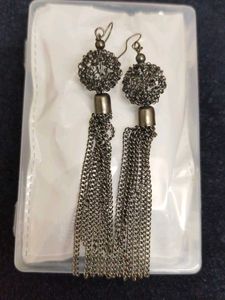 Statement Chain Tassel Earrings