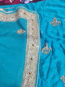 Embroidered Turquoise Fabric (NEW)