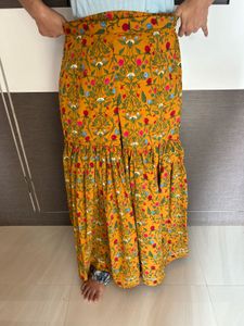 Yellow Sharara set with tassels