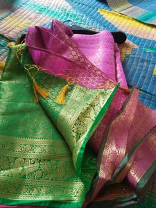 Vibrant Pink Silk Saree