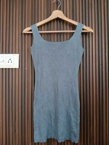Sleeveless Grey Mini Dress