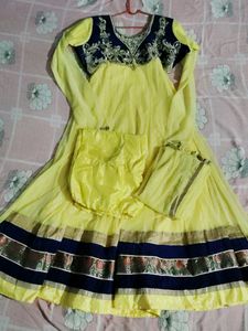 Yellow Anarkali Dress