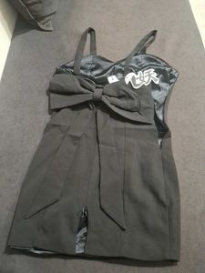 Black Mini Dress with Bow
