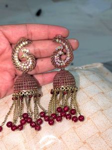 Exquisite Peacock Jhumka Earrings
