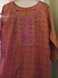 Women Elegant Mustard Kurti