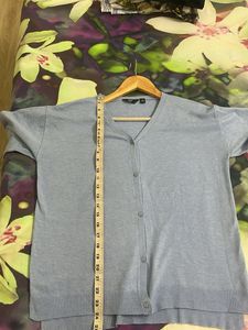 Light Blue V-Neck Cardigan