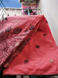 Cotton Silk Embroidery Saree