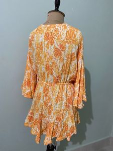 Vibrant Orange Vacation Dress