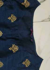 Embellished Navy Blue Kurta
