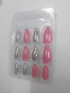 Leopard Print &amp; Pink Press-On Nails