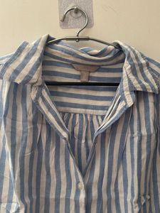 Striped Button-Down Top
