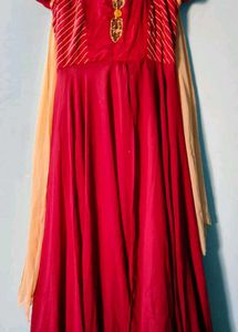 Elegant Red Kurta Set with Dupatta
