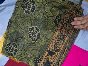 Elegant Green Floral Saree