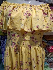 Yellow Floral Maxi Dress
