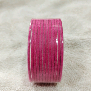Baby pink velvet bangles