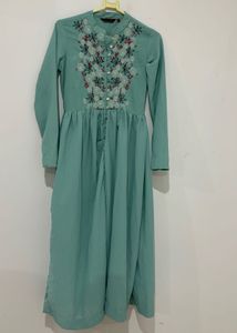Embroidered Teal Kurta