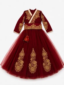 Maroon Embroidered Lehenga Choli