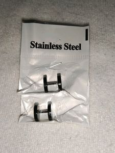 Black Dumble Earrings For Men