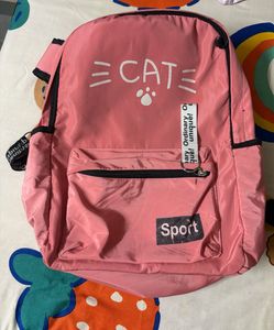 Cute Peach Cat Sport Backpack with Kit