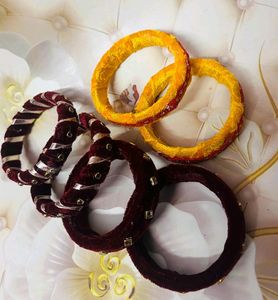 Womane Bangles Velvet Handmade