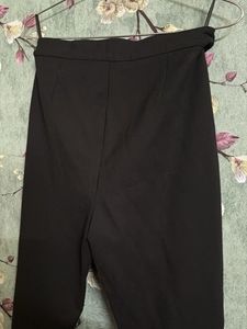 Women's Black Flared Split Pants