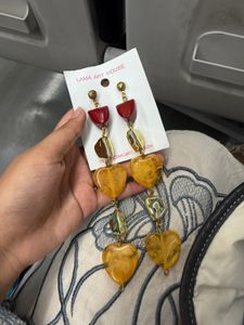 Unique Heart Dangle Earrings