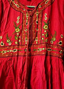 Beautiful anarkali kurta style Dark Pink