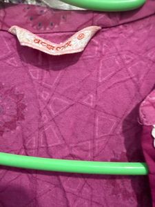 Pink Kurta with attached Jacket