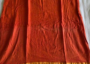 Embroidered Orange Kurta