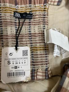 ZARA Plaid Crop Top