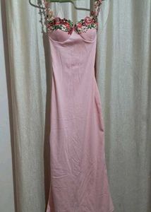 Floral Pink Slip Dress