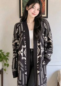 Boho Pattern Long Cardigan